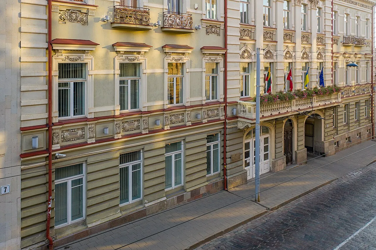 Het gebouw van het Litouwse ministerie van Cultuur in Vilnius