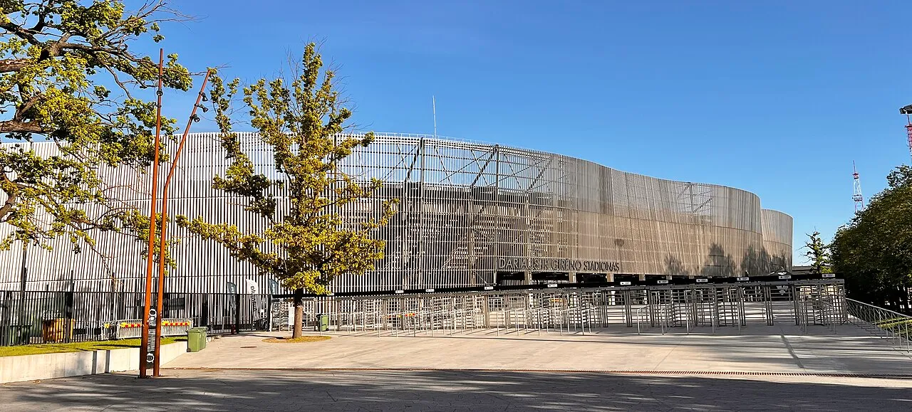 Het S. Dariaus en S. Girėno-stadion in Kaunas, het thuisstadion van Kauno Žalgiris.