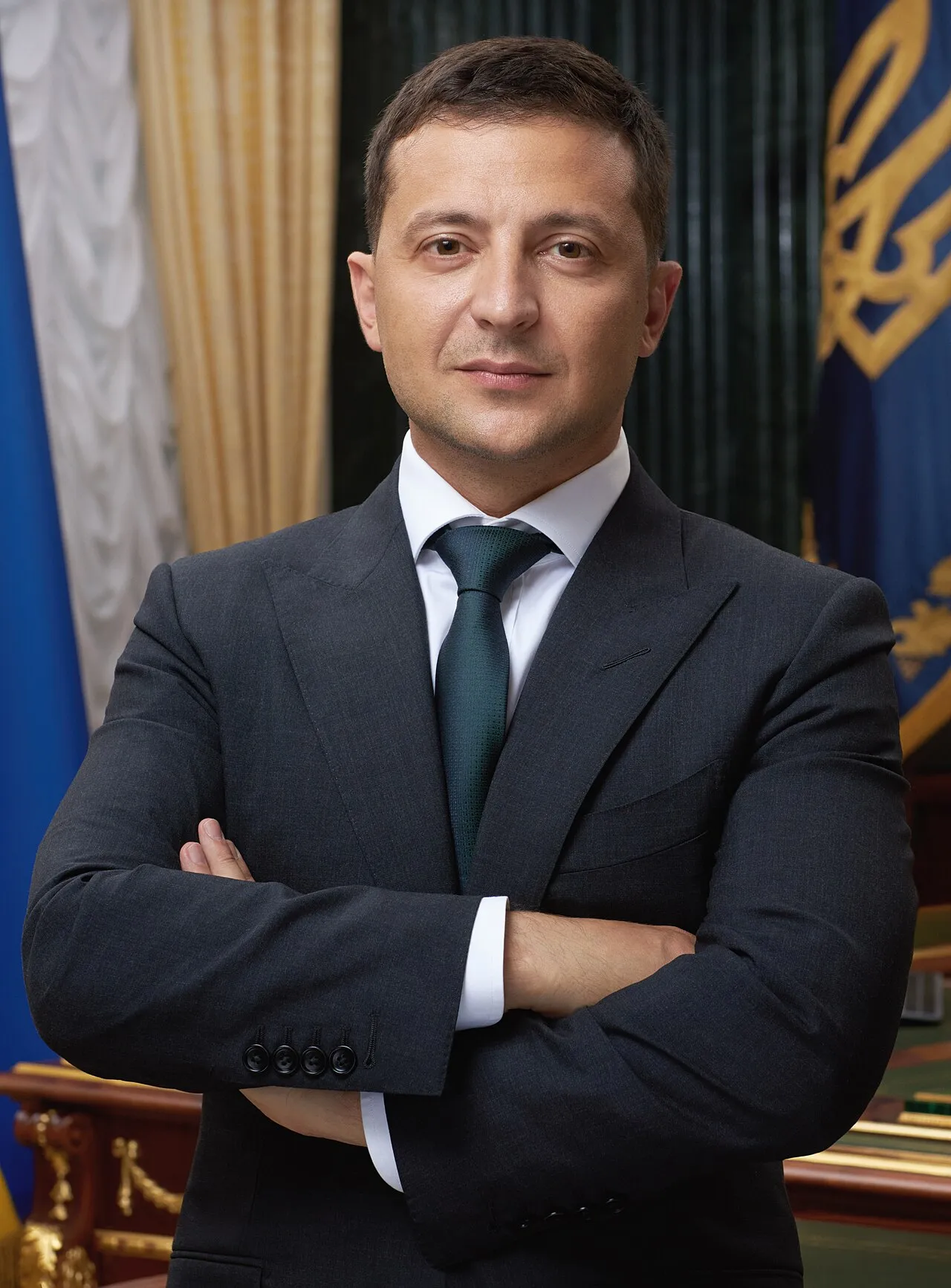 Officieel portret van de Ukraïense president Volodymyr Zelensky.